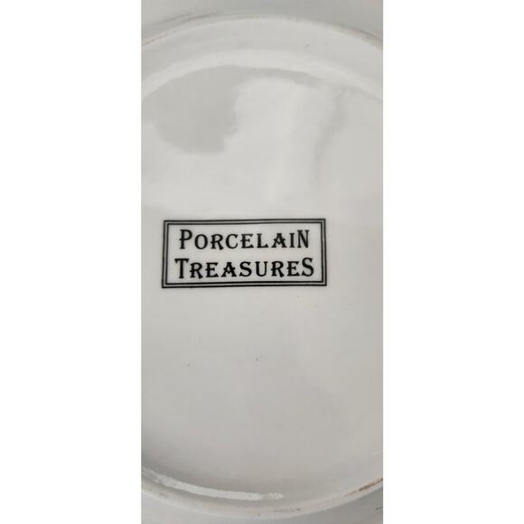 Vintage Porcelain Treasures Dessert Plates with Antique Chairs Design Set of 4 - Picture 10 of 10